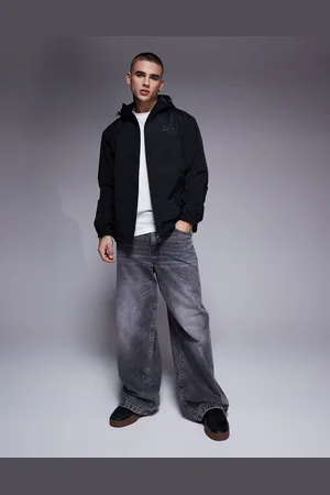 EA7 Armani hooded logo rain jacket in