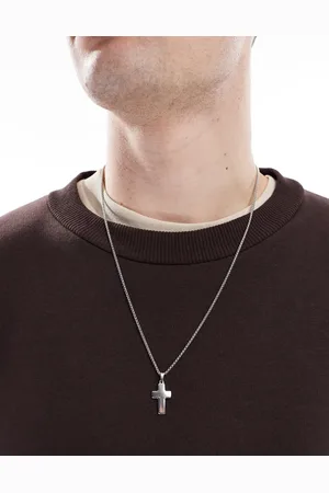 LOST SOULS Cross pendant necklace in stainless steel