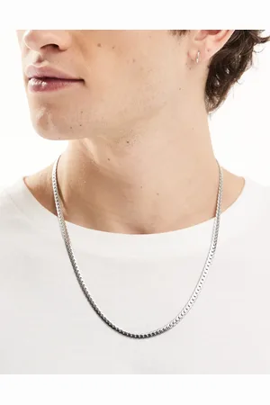 LOST SOULS Herringbone chain necklace in stainless steel