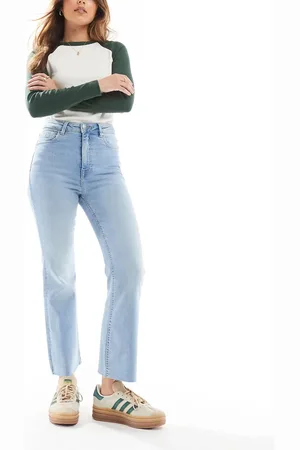 Stradivarius High waist cropped flare jean in light