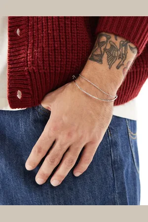 LOST SOULS Wrap around double effect minimal bracelet in stainless steel