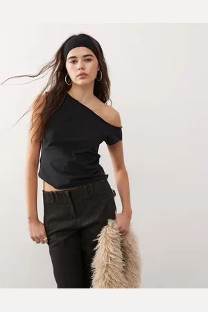COLLUSION Off shoulder short sleeve top in