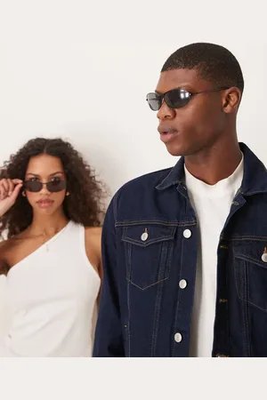 Jeepers Peepers Metal wraparound sunglasses in