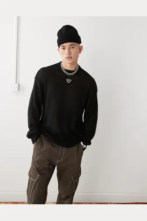 A Bathing Ape Aape By A Bathing Ape printed back logo jumper in black
