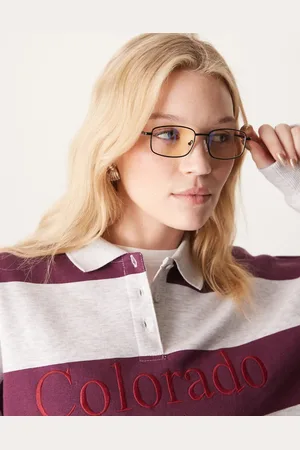 Jeepers Peepers Rectangular metal sunglasses in