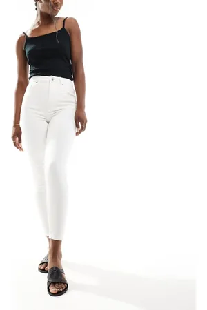Bershka Petite high waisted skinny jeans in