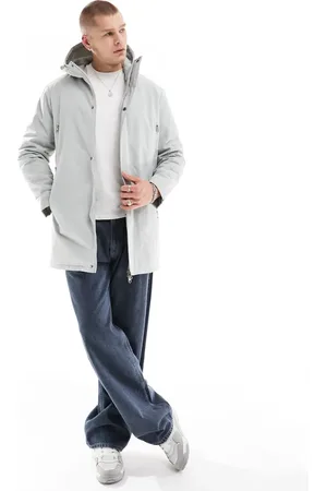 Brave Soul Hooded zip up jacket in grey