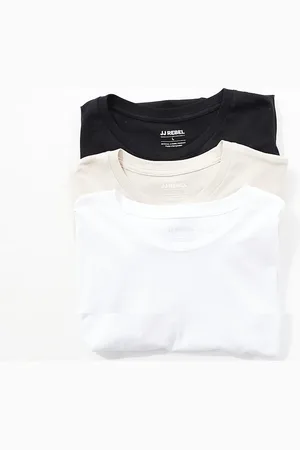 JJ 3 pack oversize t-shirts in black, white & beige