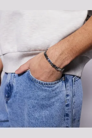 ASOS Waterproof stainless steel square link chain bracelet in tone