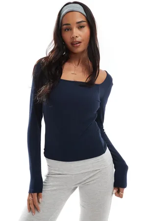 Hollister Long sleeve square neck top in