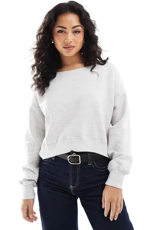 Hollister Off shoulder boyfriend sweat top in