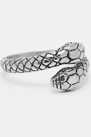 ASOS Waterproof stainless steel snake ring in burnished tone