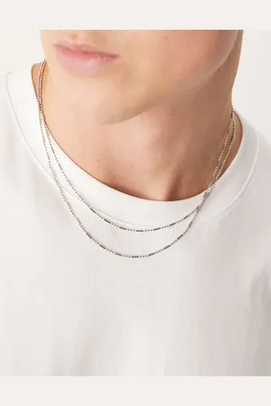 ASOS 2 pack dot dash chain necklaces in tone