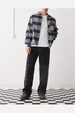 Dickies Double knee baggy denim jeans in washed