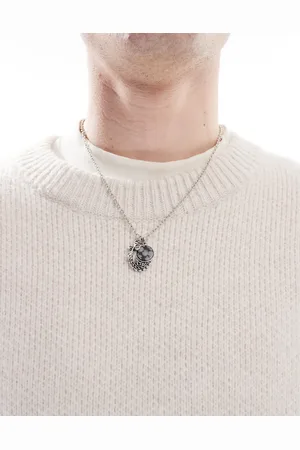 ASOS Necklace with St. Christopher and semi-precious pendants in tone