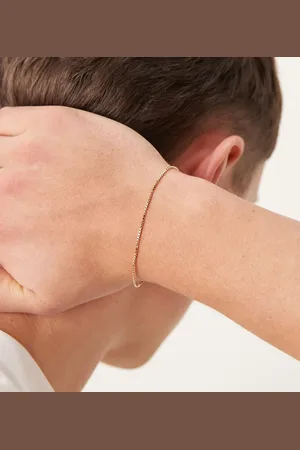 ASOS Sterling silver box chain bracelet in 14k plate