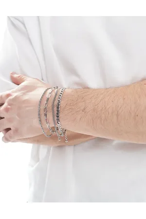 ASOS 4 pack chain bracelets in tone
