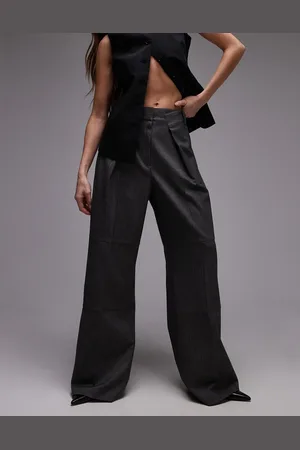 Topshop Co ord pleated waistband herringbone trouser in