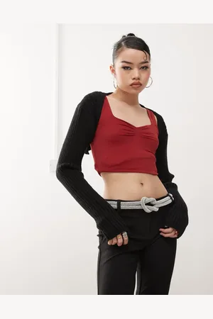 Princess Polly Ribbed knit bolero in