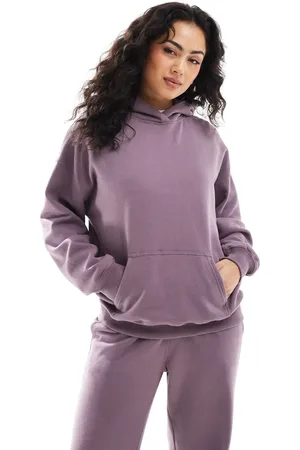 Hollister Logo hoodie co-ord in purple