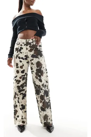 JJXX Tokyo wide fit jeans in cow print