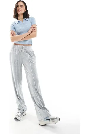Stradivarius Velour seam front jogger in