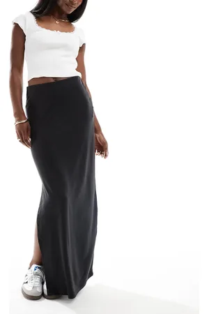 AWARE Jersey maxi skirt with side split in