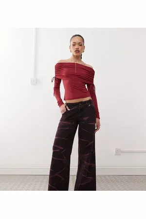Labelrail X Jennifer McKing baggy oversized distressed wash jeans in