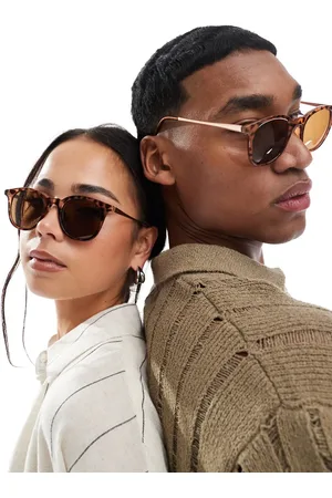 AJ Morgan In line round sunglasses in tortoiseshell with lens