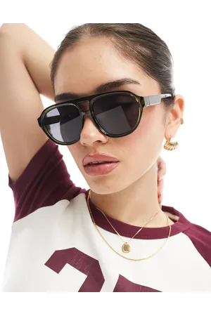 AJ Morgan Round aviator sunglasses in olive