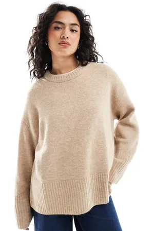 JJXX Oversized knitted jumper in cream