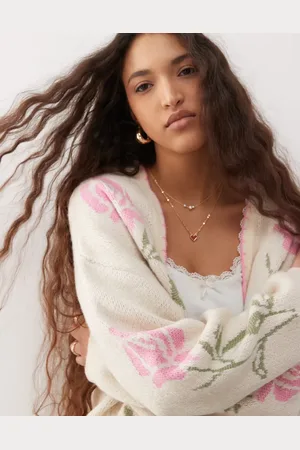 Miss Selfridge Floral edge to edge cardigan