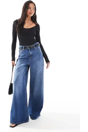 Topshop 70s wide leg jean in mid