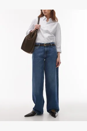 Topshop Cinch low rise relaxed jean in mid