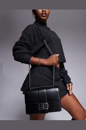 Armani Exchange Logo crossbody bag with chain strap in