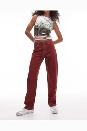 Topshop Runway mid rise straight jean in