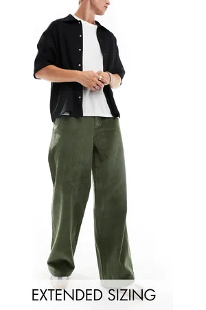 ASOS Super baggy fit cord trouser in khaki