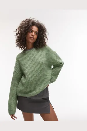ARKET Wool rich hairy knitted sweater with mohair in