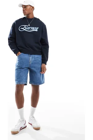 Pull&Bear Baggy fit denim short in mid