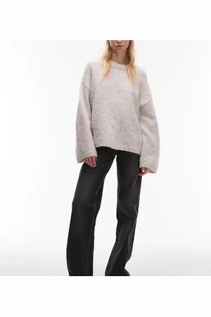 Topshop Tall Ember low rise wide leg jean in washed