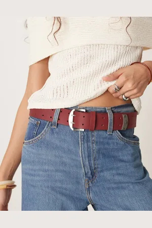 Free People Double cross leather belt in
