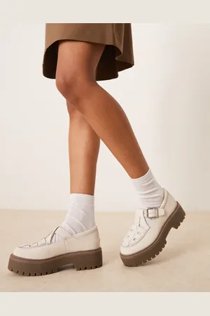 Timberland Stone Street Mary Jane platform shoes in off nubuck