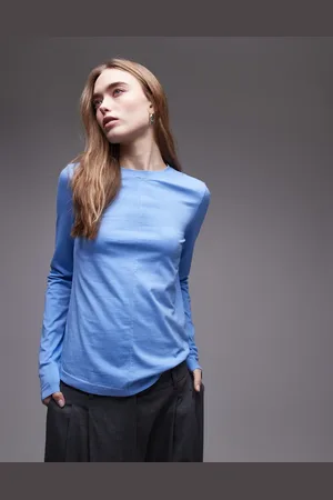 & OTHER STORIES Jersey fitted long sleeve top with front seam in