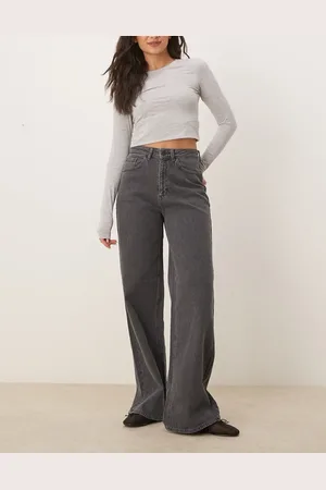 VILA Freya high waist wide leg jean in denim