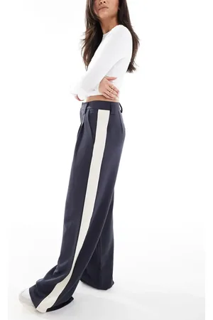 ASOS Wide leg trouser with contrast panel in