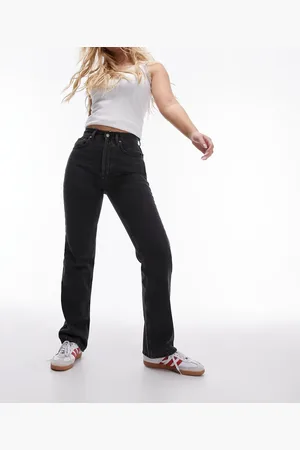 Topshop Hourglass Kort high rise straight jean in washed