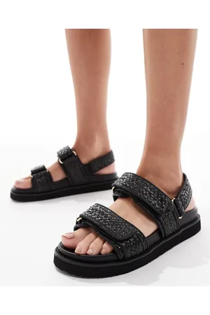 Schuh Tiesha footbed sandals in raffia