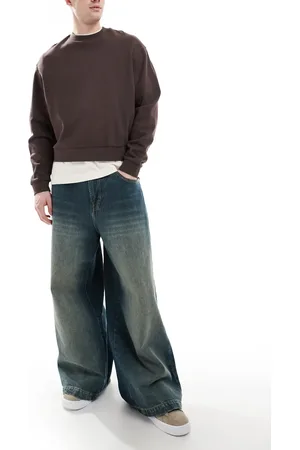 Bershka Mega baggy jeans in wash