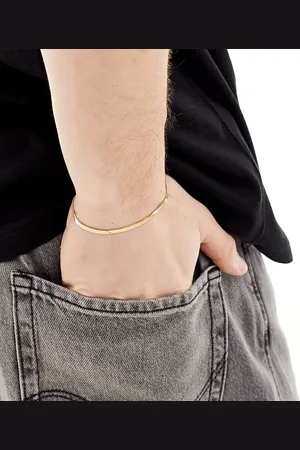 LOST SOULS 3mm flat snake chain bracelet in 18k plated