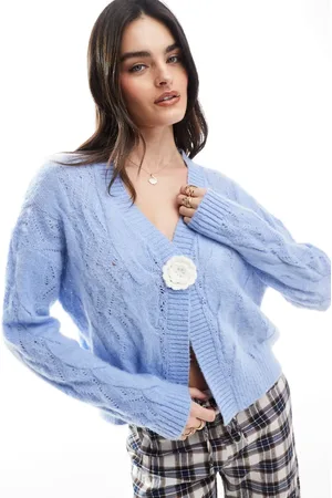 Miss Selfridge 3d floral cardi in light